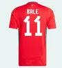 Nuovo Modello 1: 12024 Welsh Football Jersey James Bell 24 25 Shirt calcistico gallese Johnson Levitt Moore Moore Thomas N.Williams Rodon T.Roberts Cabango Men Kit Jersey