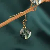 Pendientes colgantes a la moda, cuentas de cristal simples, bola, piedra Natural, regalo de cumpleaños, joyería Vintage delicada única para mujer