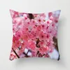 Cherry Blossom Rose Flower Throw Pillow Cover Sofa Decoration Bedside Car Seat Cushion Room Home 240325