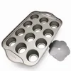 Stampo da forno rimovibile in acciaio inossidabile Mini Muffin Cupcake Vassoio per dolci Bakeware Pan Accessori per pasticceria da cucina 240318