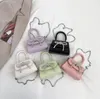Fashion children rhinestone Bows handbags girls metals chain single shoulder bags kids crossbody lipsticks bag Z0469