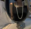 Örhängen halsband lyxiga kubiska blommor pärltröja lång halsband smycken lämplig för kvinnors handgjorda tillbehör l240323