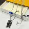 Designer Fashion tag ketting voor dames verzilverd correct merklogo roestvrij staal mode cadeau luxe kwaliteit geschenken familie vriend paar