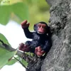 Action Toy Figures Oenux Primitive Wildlife Action Picture Monkey Chimpanzee Orange Gold Gibbon Model PVC Mini Childrens Education ToyC24325