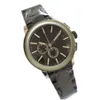 Męskie zegarek Chrono Chronograph All Working Stalom Stal Black Dial Kwarc Watches for Men Designer Montre de Luxe Wrist207o