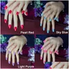 False Nails Mixed 18 Colors Fl Short Round Nail Tips Soft Candy Color Oval Head Fake Acrylic Art Salon Drop Delivery Health Beauty Dhrdq