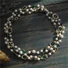 Luxury Crystal Long Pearl Pendant Necklace for Women Sweater Chain Boho Korean Designer Style Jewelry 240311