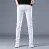 Hommes Fi Marque Élastique Slim Fit Denim Lg Pantalon Casual Blanc Jambe Droite Y2k Jeans Pour Hommes Streetwear 07ot #