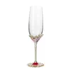 Vinglas med gravering handgjorda färgade kreativa blommor mönster röd kopp bägare kristall champagne present dricks droppe leverans hem ga otjcj