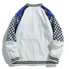 American Vintage Motorcycle Bomber Jacket Homens Carta Imprimir Y2K Varsity Jaquetas Corrida Patchwork Jaquetas de Beisebol Unissex 2023 X7Nt #