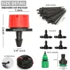 Kits diy 50m5m sistema de irrigação por gotejamento rega automática mangueira de jardim micro kit de rega por gotejamento com sistema de rega gotejador ajustável