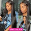 Bone Straight 13x4 13x6 HD Lace Frontal Wigs Glueless Transparent Lace Human Hair Wigs Pre Plucked for Black Women 30 36 40 Inch