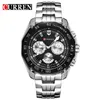 2020 Curren 8077 Säljer Mens Watches Analog Quartz Business Classic Trendy Rostfri Steel Men Watch Oem Montre de Luxe254e
