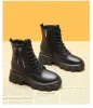 Boots Women's New Koreanバージョンに加えて、ベルベットの秋と冬のサイズのコットンシューズMartin Bootsが厚く溶けたブーツを増やしました。