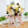 Dekoratif Çiçekler Festivali Sevgililer Günü Düğün Gelin Buketi Avrupa İmitasyon Gülleri