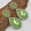 Baumeln Ohrringe Elegante 7 Farben Mode Luxus Tropfen Wasser Strass Blume Kristall Schmuck Frauen Lange Tropfen Ohrringe