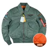 Novo Alpha Martin MA1 Flight Cott-acolchoado Bomber Jacket Casaco Masculino Casual Solto Inverno Beisebol Militar Tático Casaco F7H8 #