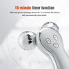 EMS Micro-Current dubbele roller Massager Vibratie Huid aanscherpend tillende halsmassage gereedschap V-lijn schoonheidsgezicht slanker 240312