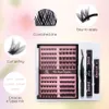 Extensions de cils DIY CLUSTERS KIT 4 styles Cluster Lashes Twezers Bond and Seal Remover de colle étanche pour la maison 240318