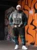 Zooy L-9XL hommes grande taille persalité drôle Hip Hop Cosplay Carto Street Graffiti sweat à capuche pantalons de survêtement ensemble p4AC #