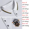 Neue Fi Herren Poloshirt Luxus bestickt Cott Revers Kragen Lg/kurze Ärmel koreanische Tops u4zC #