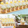 Jars 10/20PACK 1.5oz Mini Glass Honey Jar Small Hexagonal Honey Jars with Wooden Dipper Gold Lid Bee Charms Gold Gift Bags