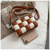 Evening Bags Designer Shoulder Crossbody Bag Woven Men Camera Purse Leather Flap Cross Body Women Luxury Handbag Patchwork Color chest pack purse Q240225