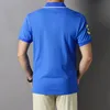 Designerarbeit mit Originalität, Poloshirt aus reiner Baumwolle mit Umlegekragen, neuer Sommerstil mit einzigartigem Stickmuster, zeigt Stil und Charme der Männer
