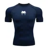 Hommes O-cou Compri Shirt MMA Lg ou T-shirt à manches courtes hommes Fitn vêtements de musculation Rguard haut de sport t-shirts O00a #