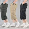 Pantaloncini corti oversize 2024, pantaloncini da lavoro da uomo multitasche dal taglio ampio