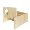 Cages Hamster Wooden House Natural Material Small Animal Hideout Cage Chew Toy for Guinea Pig Mouse Gerbil Hedgehog