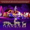 Decorations Christmas Reindeer Outdoor Garden Lighted Decoration With LED Light Glowing Glitter Elk Deer Statue Home Decor 2023