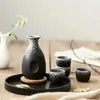 مجموعات تاوكي يابانية ساك السيراميك مجموعة نبيذ عتيقة الزجاجة الزجاجة الزجاجة الأدوات المنزلية