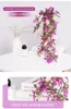 Decorative Flowers 70CM Hanging Garden White Artificial Ivy Leaf Vine Fake Plant Wall Wedding Home Decor DIY Christmas Decorations Party