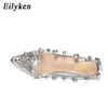 Eilyken Design Niet Kristall Frauen Pumpen PVC Transparent High Heels Sexy Nachtclub Prom Weibliche Sandalen Hochzeit Schuhe 240320