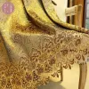 Curtains Gold Gilded Embroidered Hollowed Out Velvet Curtains for Living Room Bedroom Partition Curtains Customized Villa Valance Tube