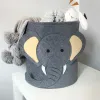 Pankets Cartoon Animal Felt Storage Beaut Dirty Clothes Toy Ranget Bodet Round Lion Bucket Shark Elephant Match