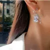 Knot Fashion Designer Stud Earrings For Women Sweet Bowknot Shining Crystal Diamond Earring Ear Rings Party Jewelry Accessories Drop D Otguw