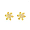 Kolczyki Dangle 14k Gold Kolor Płatek śniegu kształt Moda Znakomity stadnina dla dziewczyny Fine Jewelry 2024 Prezenty