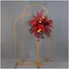 Décoration de fête en fer forgé Sn Arch Pipe N-forme de fleurs Stands en métal Props Toile de fond Décorations artificielles Drop Livraison Home Garde Ot8Uj