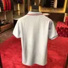 designerskie koszule polo Men koszula moda letnia litera haft graficzna tee męskie bluza z kołnierzem polo z krótkim rękawem