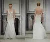 2014 Pnina Tronai Lace Lace Great Dresses Dresses Exqusite expliques Halter Neckline Swech Sweep Chiffon Beach Bridal 3377932