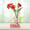 Vasi a forma di animale Linea di ferro Tavolo Fiori Vetro idroponico con supporto in metallo Home Room Office Vaso di fiori Decorazione artigianale
