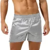 Mannen Slaap Bodems Sexy Pyjama Shorts Zachte Zijdeachtige Losse Boxers Shorts Ondergoed Mannen Thuis Lounge Pijl Slipje Mannen Nachtkleding c6ar #