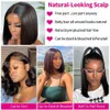 Tascal Wig Straight Lace Closure 5x5 Short Bob for Black Women 150% Density Transparent Glueless Wigs Human Pre Plucked with Baby Hair (12 Inch)