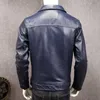 Yüksek kaliteli erkekler orijinal deri pilot ceket ince fit motorlu bisikletçi rüzgarlık ceket vintage tek göğüslü inek havacı ceketi#