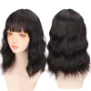 Wigs LUPU Synthetic Short Bob Body Wave Wigs For Women Ombre Purple Black Cosplay Lolita Wig With Bangs Natural Heat Resistant Hair
