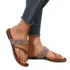 Tofflor damskor 2023 ny grekisk stil boho flip flop sandaler streetwear mode skor kvinnor sommar andningsskor öppna tå skor