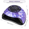 216W Nail Dryer UV LED Nail Lamp for Curing All Gel Nail Polish With Motion Sensing Professional Manicure Salon Tool Equipment 240321