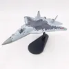 Diecast metal liga 1/100 escala russo su 57 su57 avião de combate modelo Su-57 avião modelo brinquedo para coleção 240314